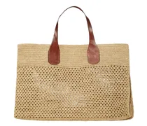 Bast-Tasche HAVANA in Tea /Beige