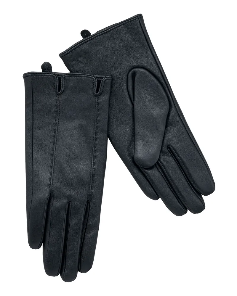 Lloyd Schwarz Glattleder | Damen Handschuhe Schwarz Schwarz