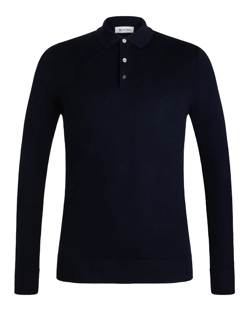Lloyd Blau Wolle | Strickpolo Blau