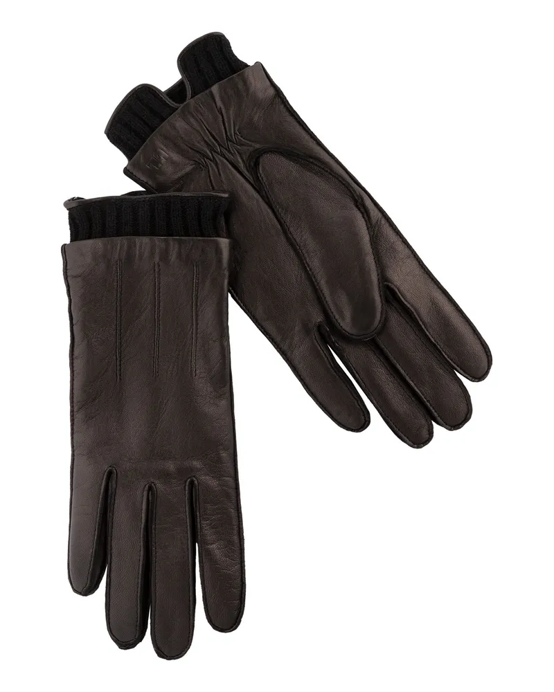 Lloyd Schwarz Glattleder | Damen Handschuhe Schwarz Schwarz