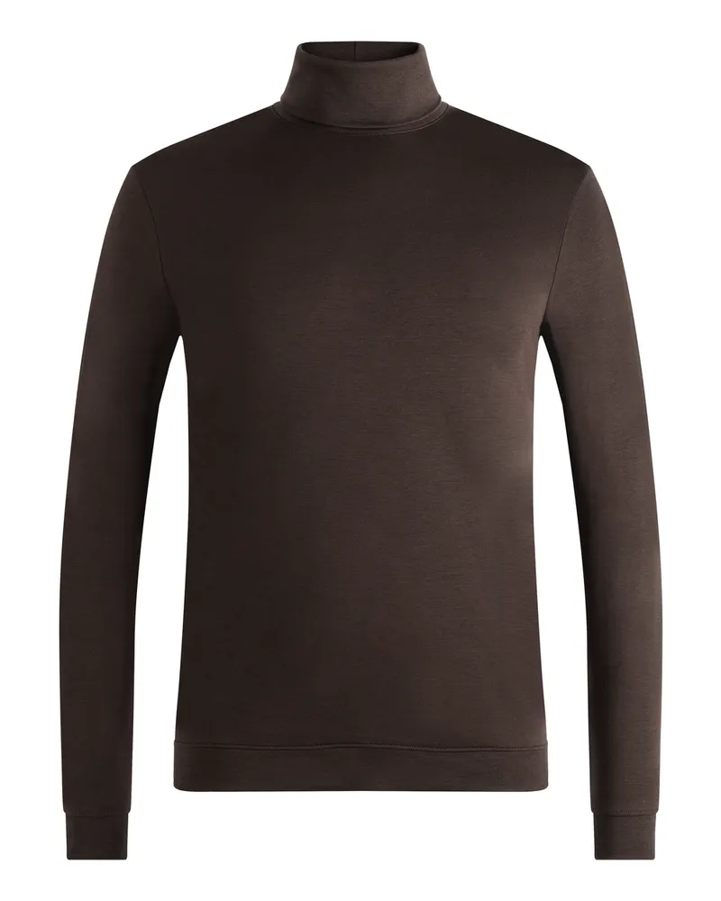 Lloyd Braun Baumwolle | Langarmshirt Rollkragen Braun