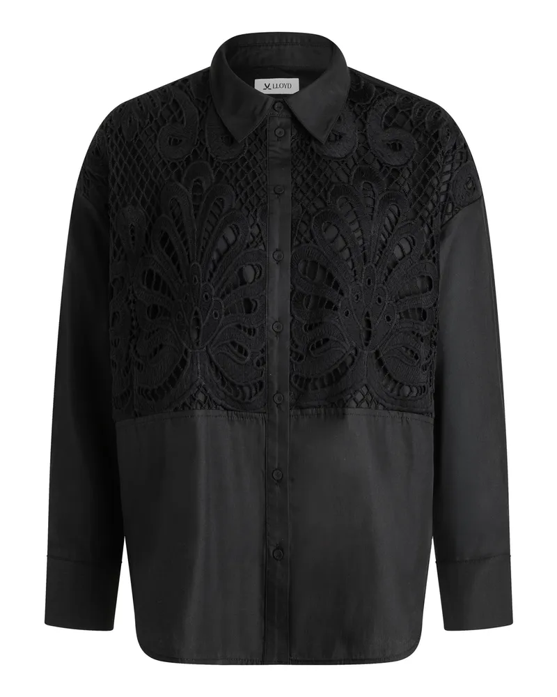 Lloyd Schwarz Damen Bluse Schwarz Schwarz