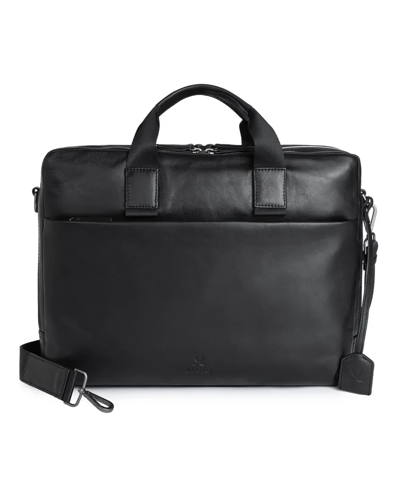 Lloyd Schwarz Glattleder | Briefbag Schwarz
