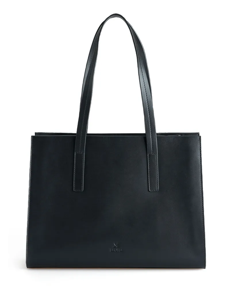 Lloyd Schwarz Glattleder | Damen Business Bag Schwarz Schwarz