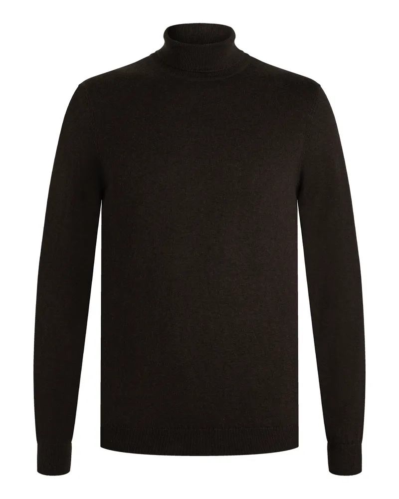 Lloyd Braun Strickpullover Rollkragen Braun