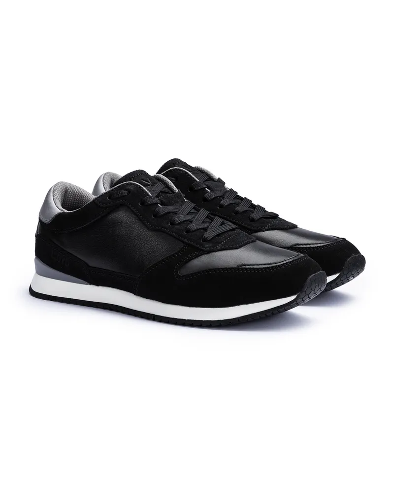 Lloyd Schwarz Rauleder | Genarbtes Leder | Swift Schwarz