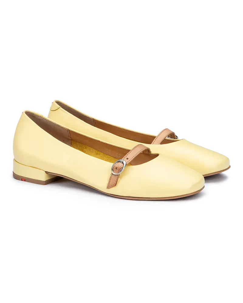 Lloyd Gelb Glattleder | Damen Ballerinas Gelb Gelb
