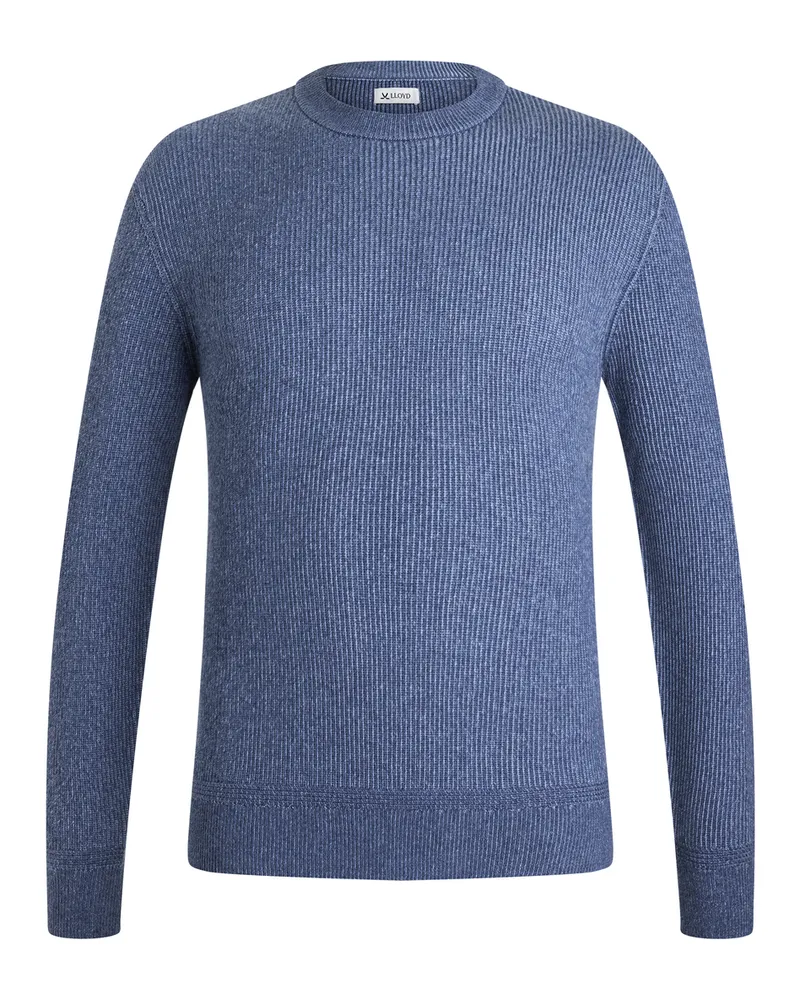 Lloyd Blau Strickpullover Rundhals Blau