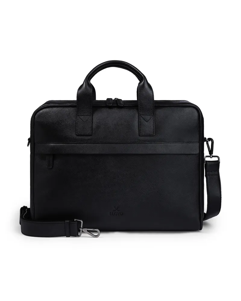 Lloyd Schwarz Genarbtes Leder | Businessbag Schwarz