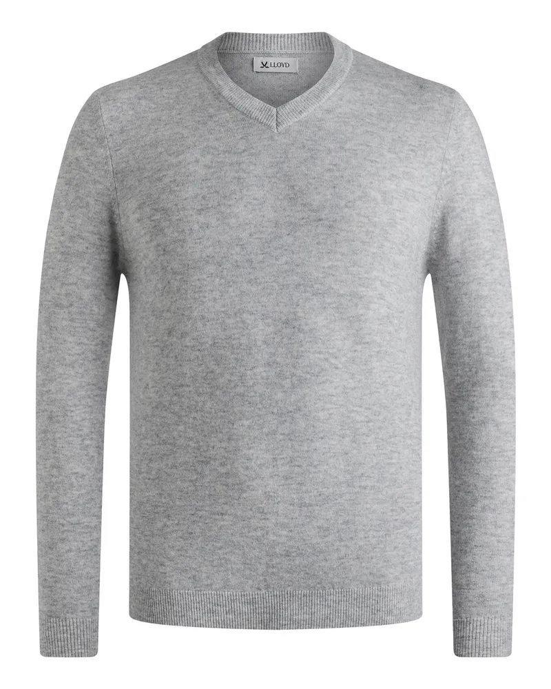 Lloyd Grau Strickpullover V-ausschnitt Grau