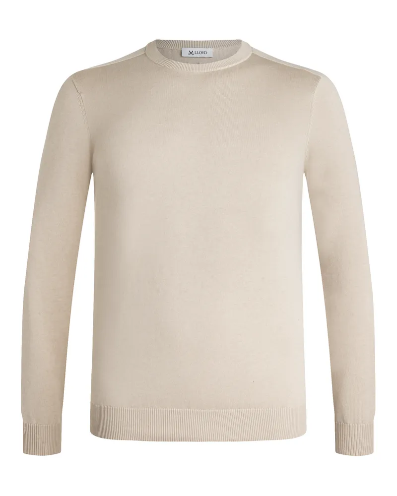 Lloyd Beige Strickpullover Rundhals Beige