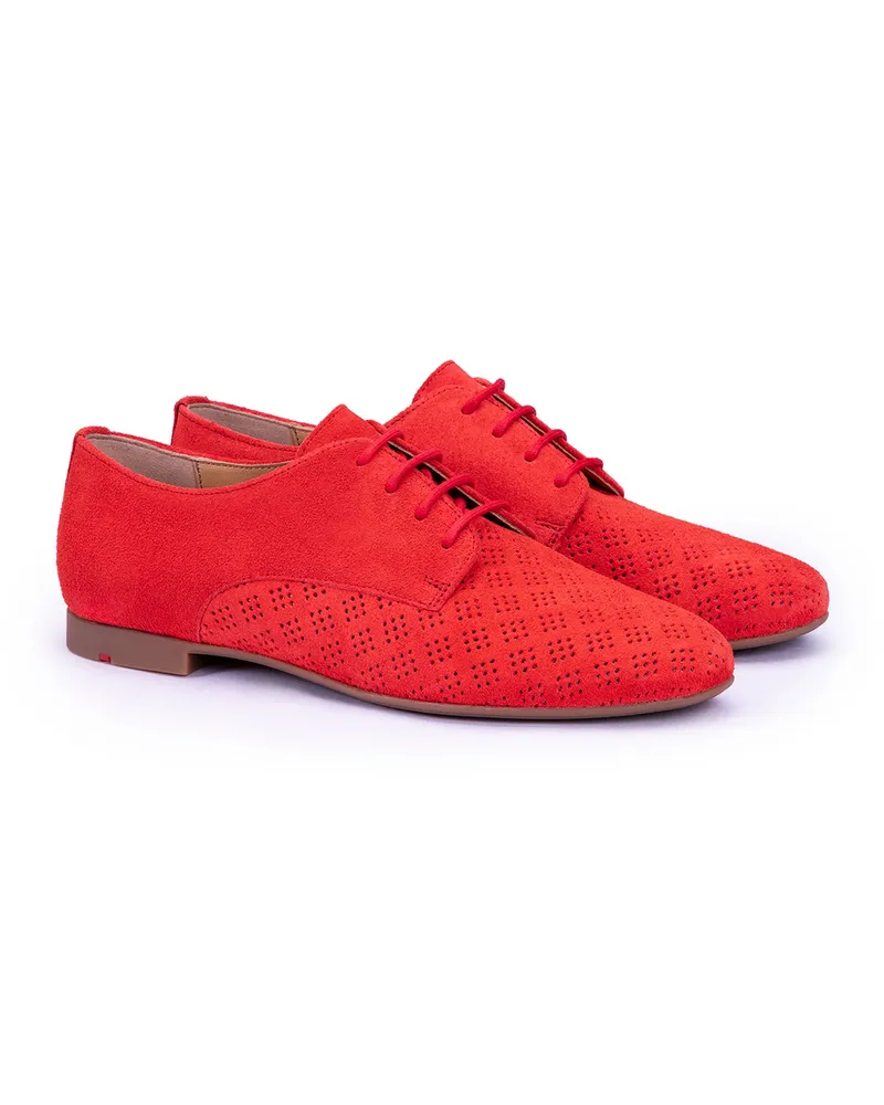 Lloyd Rot Rauleder | Gelochtes Leder | Damen Halbschuhe Rot Rot