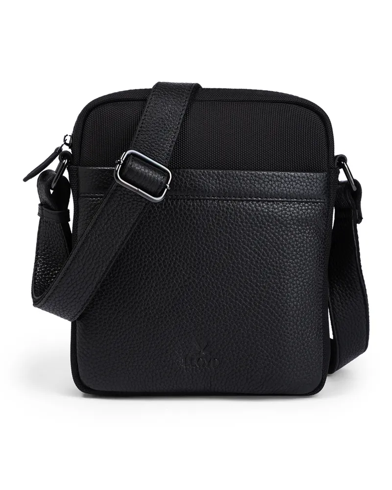 Lloyd Schwarz Genarbtes Leder | Crossoverbag Schwarz
