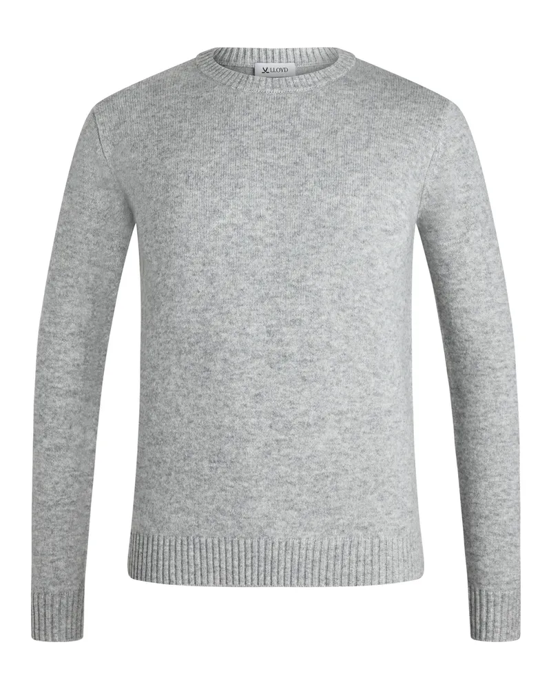 Lloyd Grau Wolle | Strickpullover Rundhals Grau