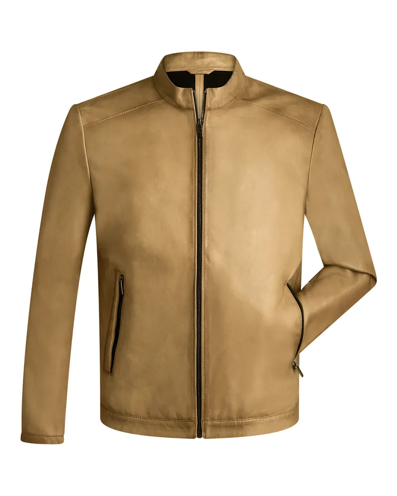 Lloyd Braun Glattleder | Leederjacke Elmo Braun