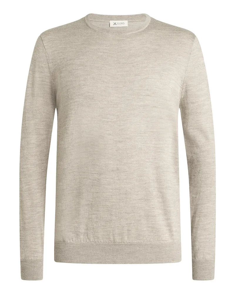 Lloyd Beige Wolle | Strickpullover Rundhals Beige