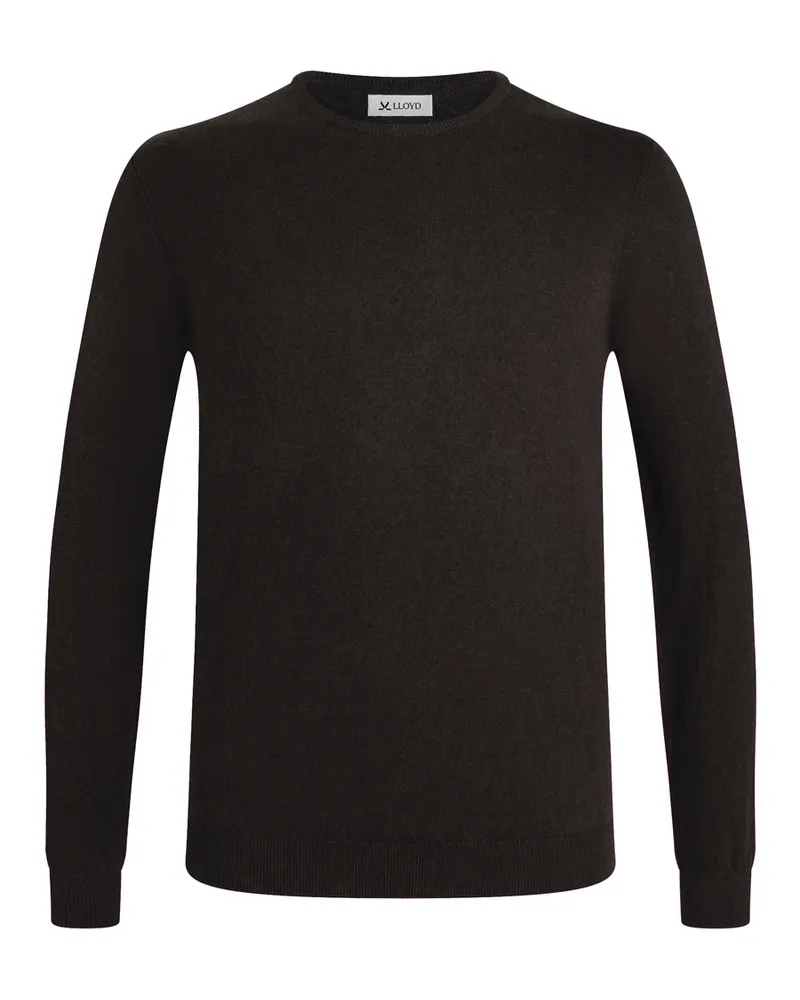 Lloyd Braun Strickpullover Rundhals Braun