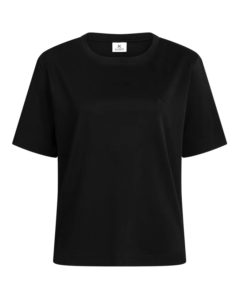 Lloyd Schwarz Damen T-shirt Rundhals Oversized Schwarz Schwarz