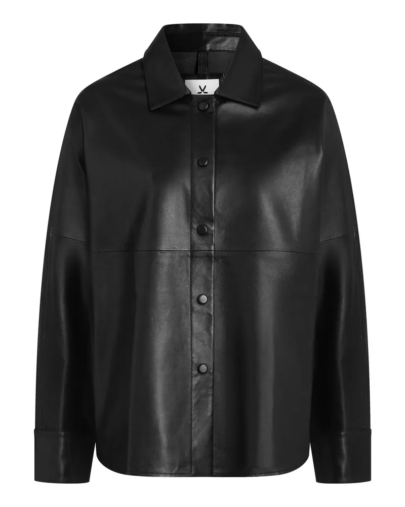 Lloyd Schwarz Glattleder | Damen Lederjacke Schwarz Schwarz