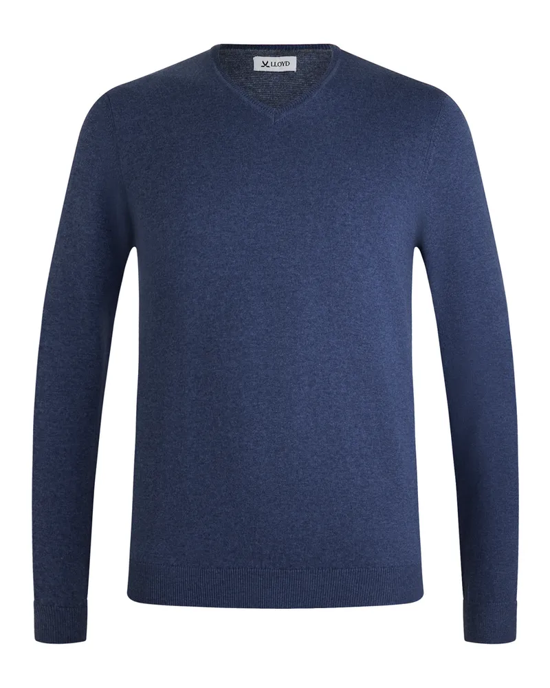 Lloyd Blau Strickpullover V-ausschnitt Blau
