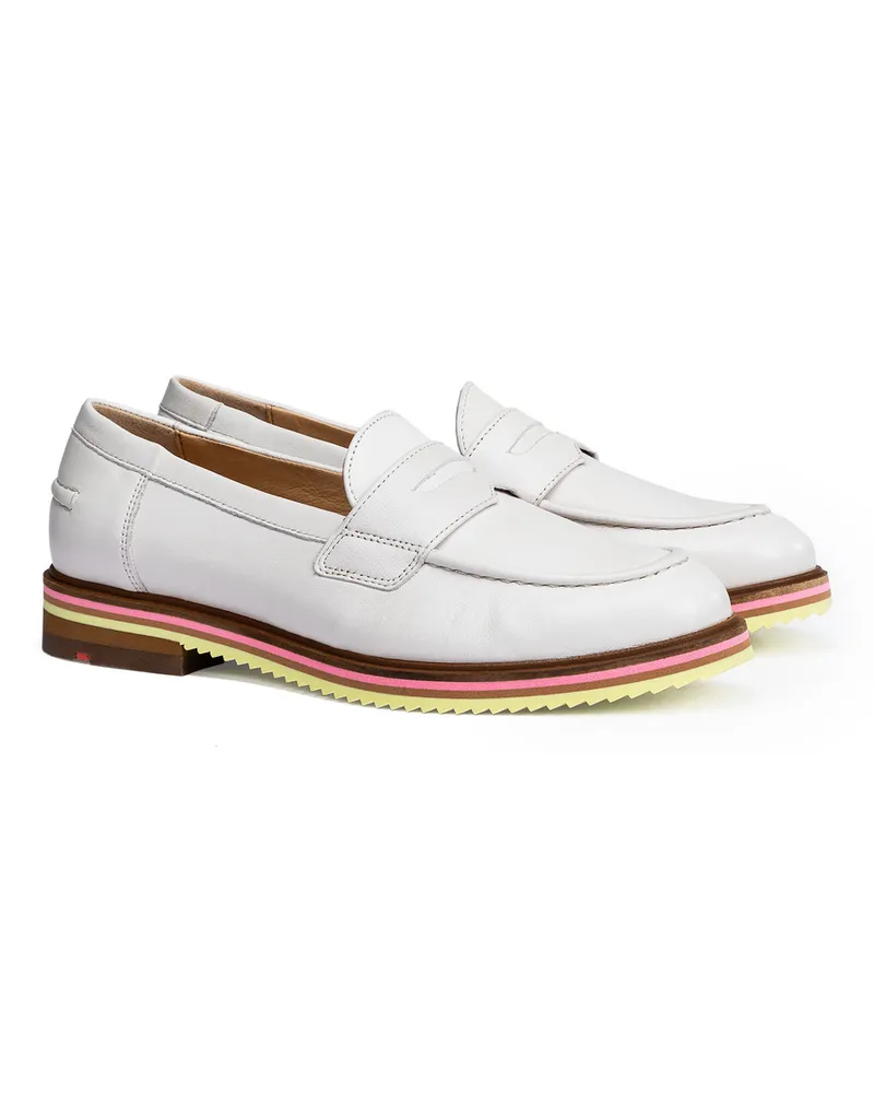 Lloyd Weiss Glattleder | Damen Slipper Weiss Weiss