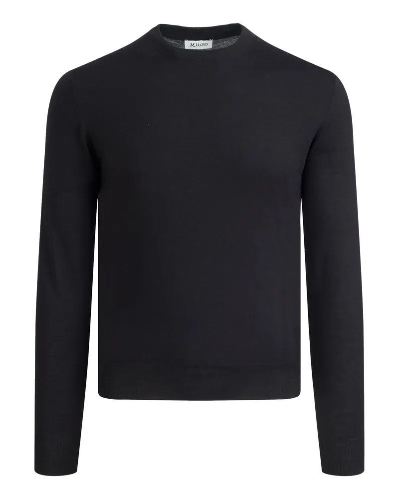 Lloyd Schwarz Textil | Rundhals Pullover Schwarz