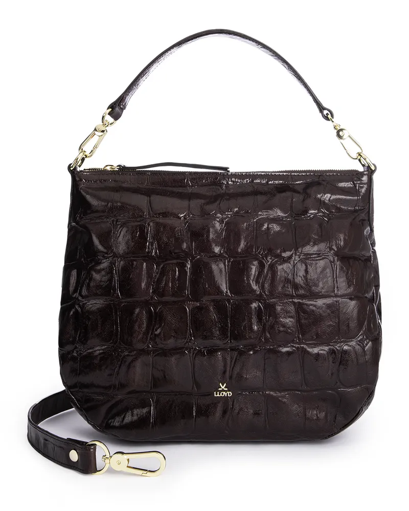 Lloyd Braun Geprägtes Leder | Damen Hobo Bag Braun Braun