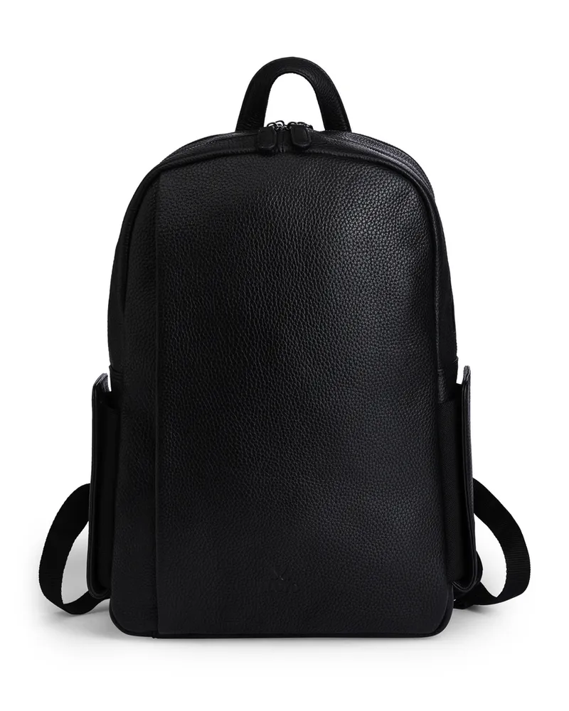 Lloyd Schwarz Genarbtes Leder | Mesh | Backpack Schwarz
