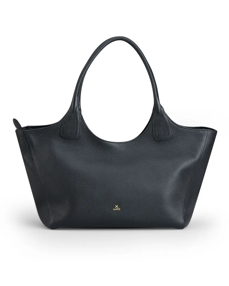 Lloyd Schwarz Glattleder | Damen Shopper Bag Schwarz Schwarz