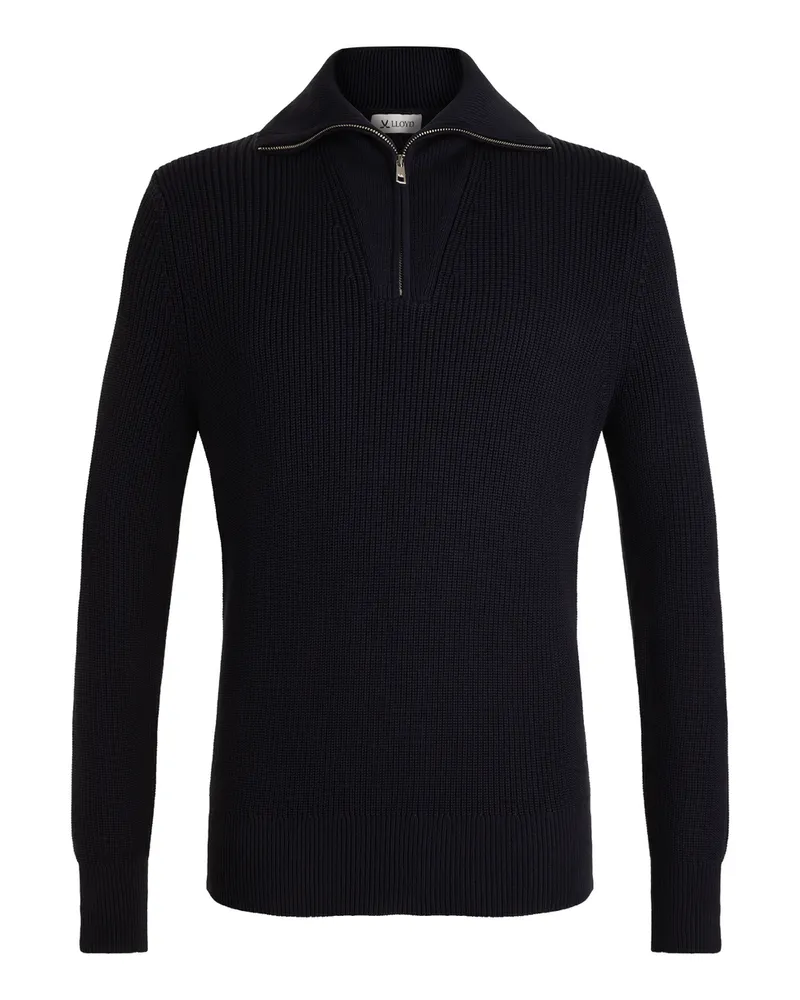 Lloyd Blau Strickpullover Troyer Blau