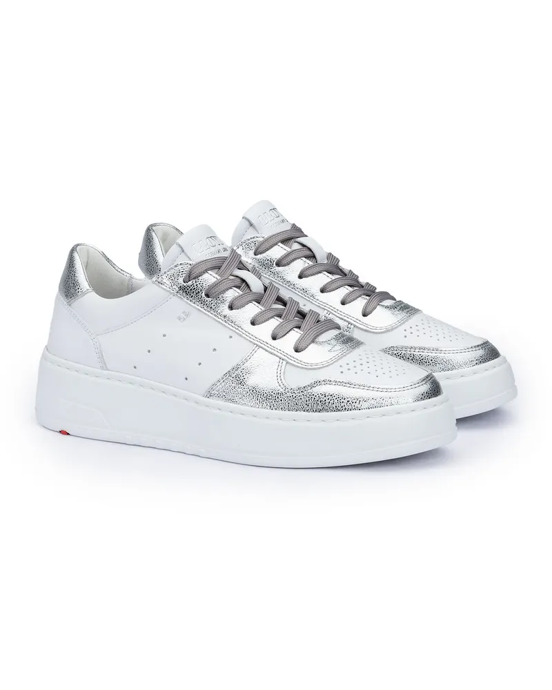 Lloyd Weiss Glattleder | Genarbtes Leder | Damen Sneaker Weiss Weiss