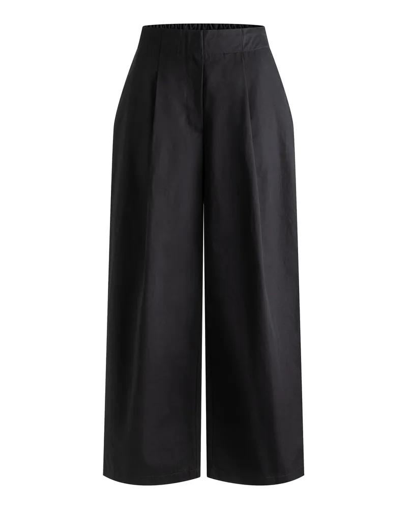 Lloyd Schwarz Damen Stoffhose Schwarz Schwarz