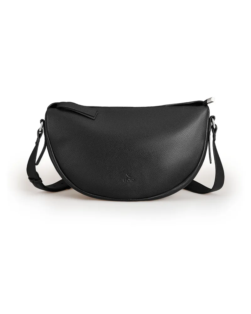 Lloyd Schwarz Glattleder | Damen Crossover Bag Schwarz Schwarz