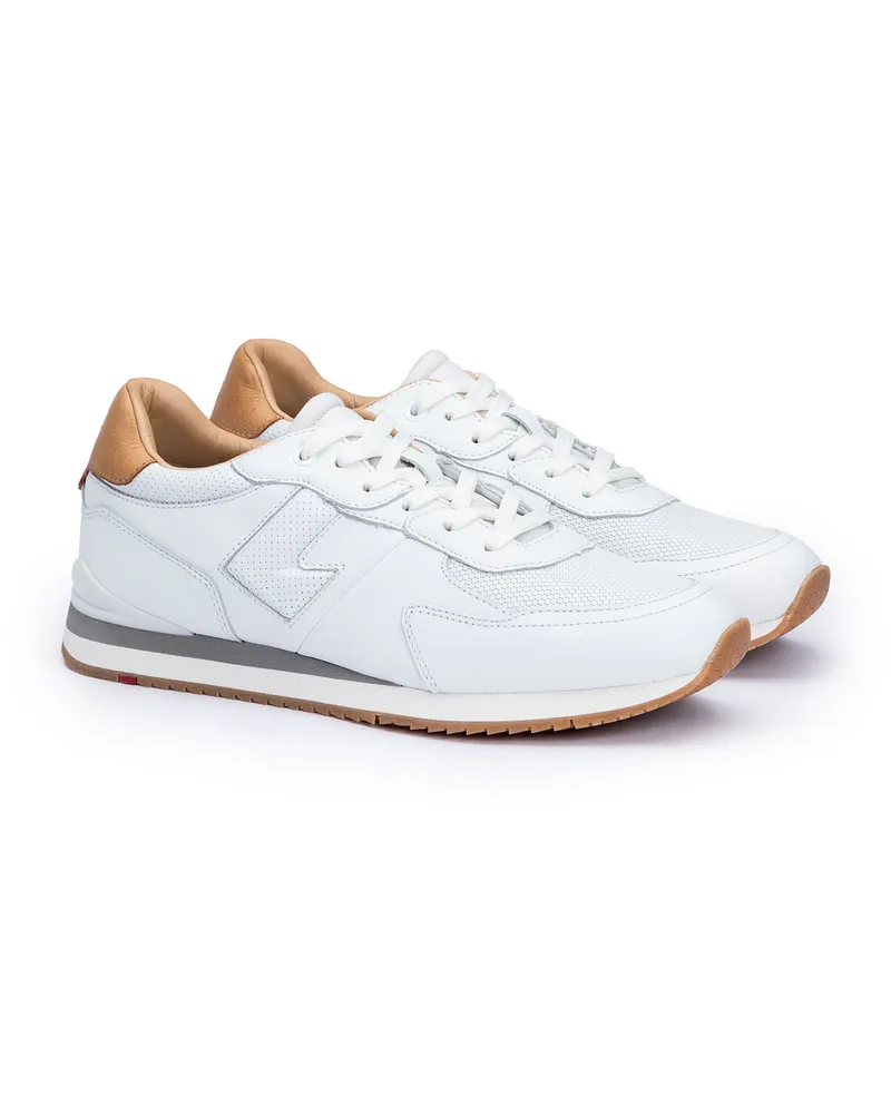 Lloyd Weiss Glattleder | Geprägtes Leder | Enos Weiss