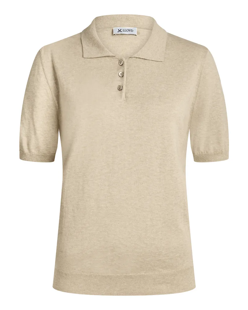 Lloyd Beige Damen Strick Poloshirt Beige Beige
