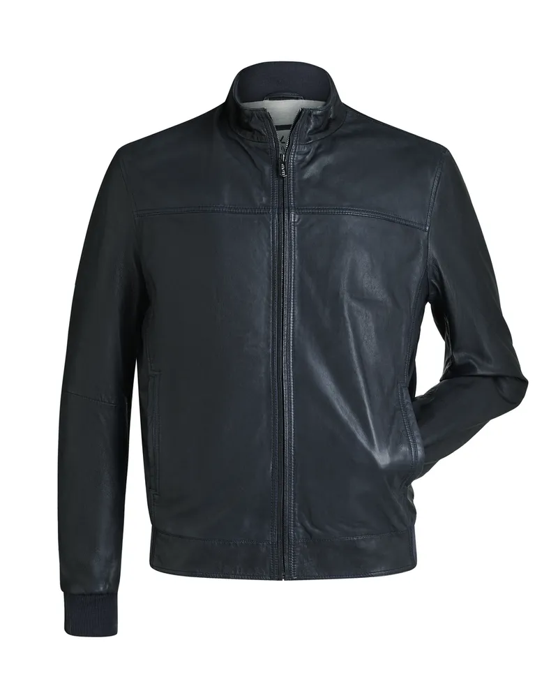 Lloyd Grau Glattleder | Lederjacke Gion Grau