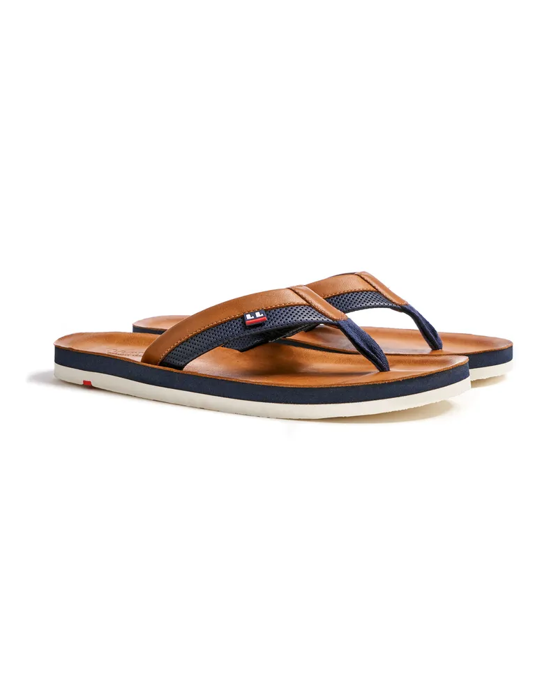 Lloyd Braun Glattleder | Flip Flop Braun
