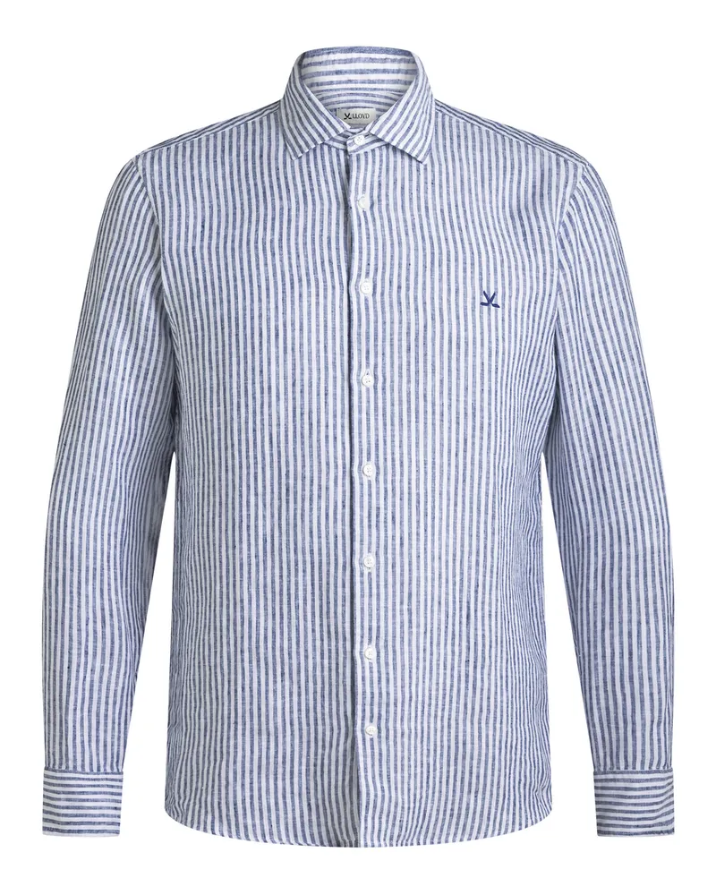 Lloyd Weiss Hemd Langarm Aus Leinen Weiss