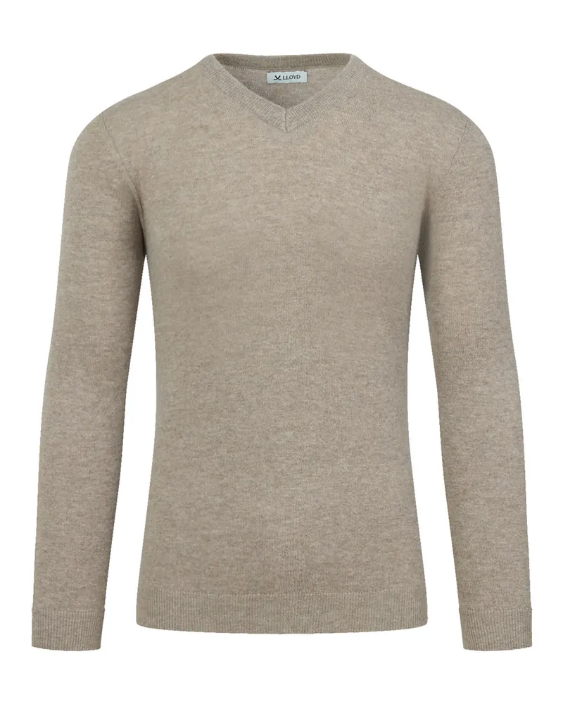 Lloyd Beige Textil | V-ausschnitt Pullover Beige