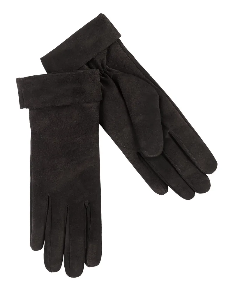 Lloyd Schwarz Rauleder | Damen Handschuhe Schwarz Schwarz