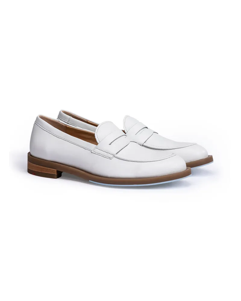 Lloyd Weiss Glattleder | Damen Slipper Weiss Weiss