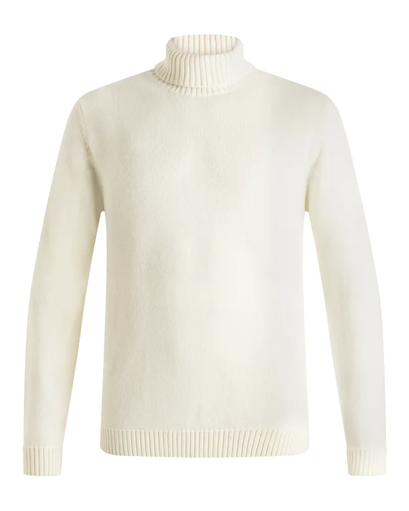 Lloyd Weiss Wolle | Troyer Strickpullover Weiss