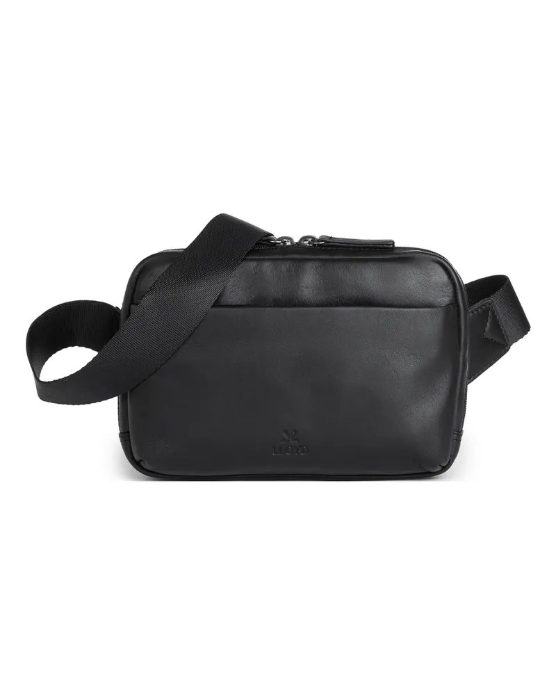 Lloyd Schwarz Glattleder | Crossoverbag Schwarz