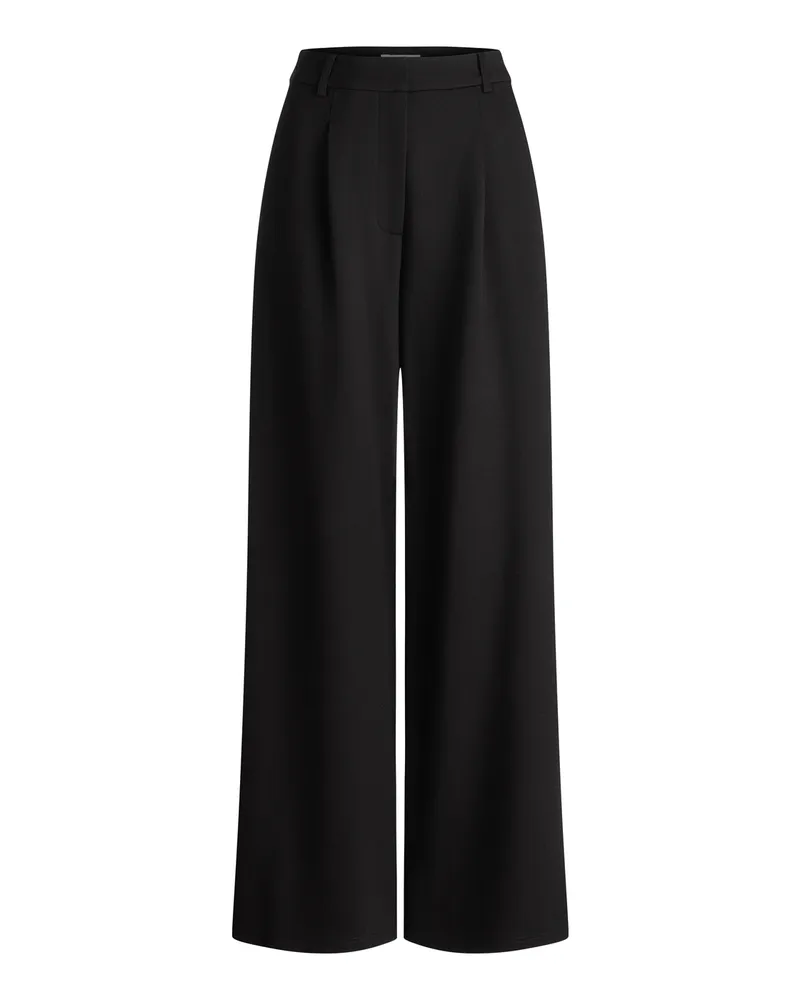 Lloyd Schwarz Damen Stoffhose Schwarz Schwarz