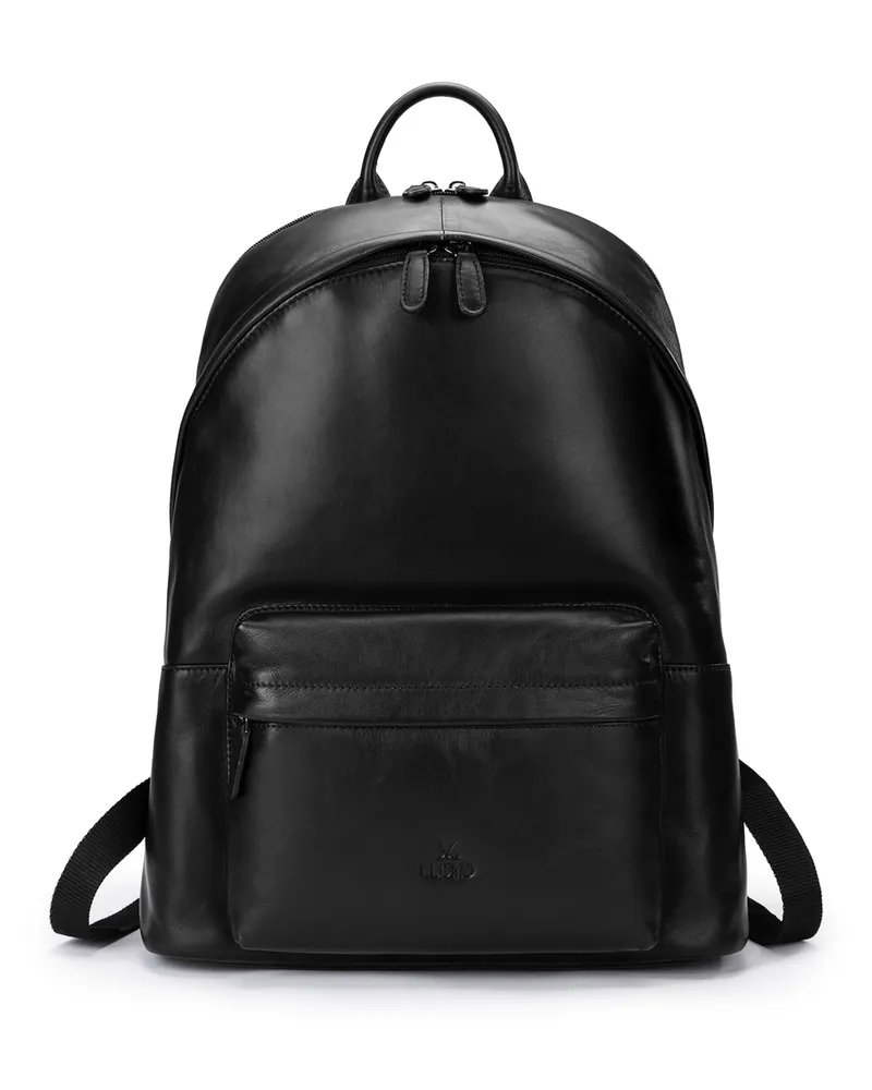 Lloyd Schwarz Glattleder | Backpack Schwarz