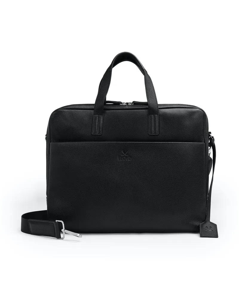 Lloyd Schwarz Genarbtes Leder | Businessbag Small Schwarz