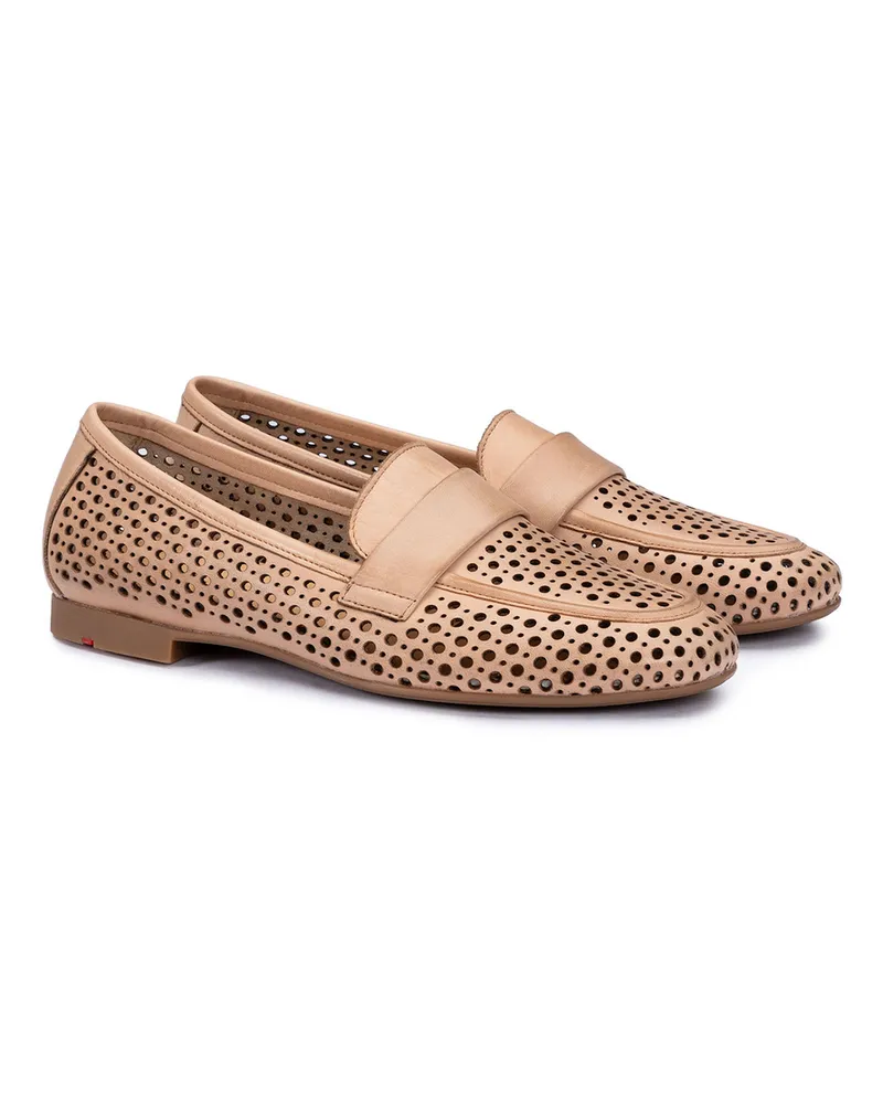 Lloyd Braun Glattleder | Gelochtes Leder | Damen Slipper Braun Braun