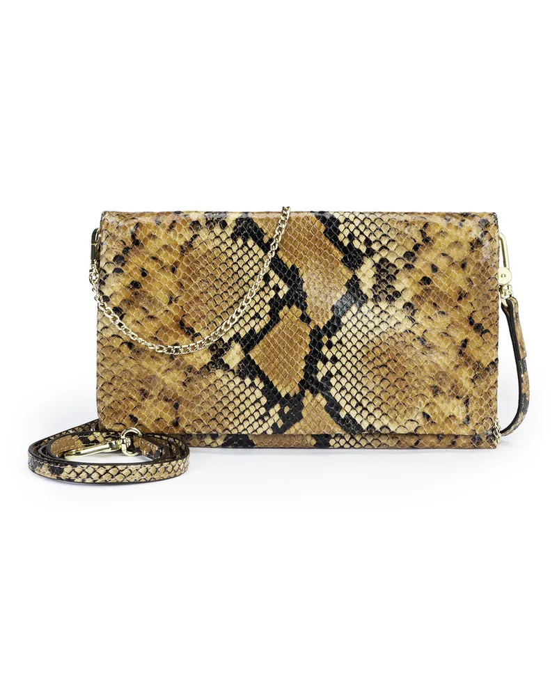 Lloyd Braun Genarbtes Leder | Damen Clutch Braun Braun