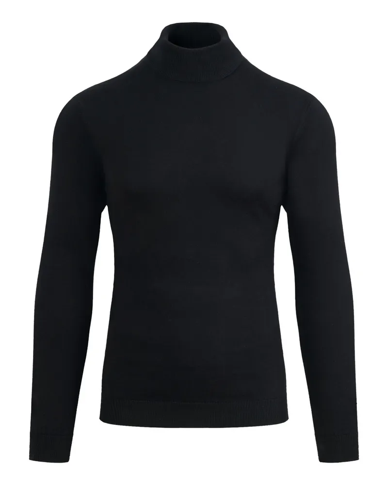 Lloyd Schwarz Textil | Rollkragen Pullover Schwarz