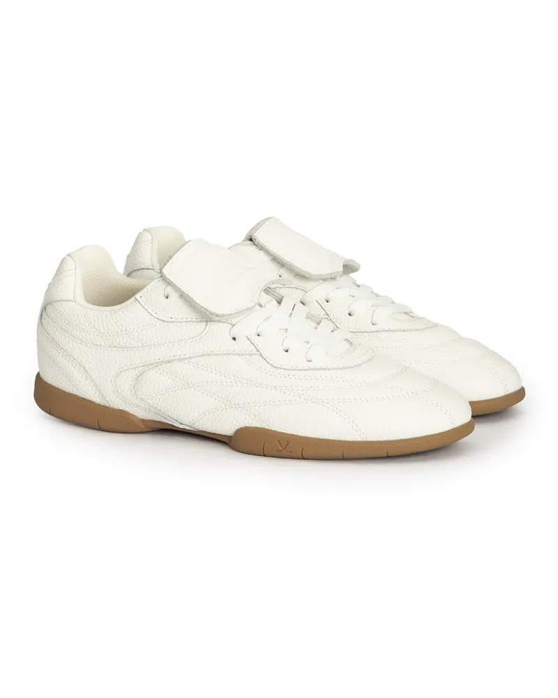 Lloyd Weiss Genarbtes Leder | Damen Goal Weiss Weiss